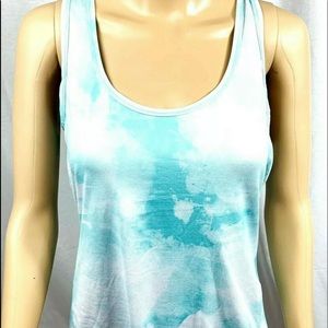 Athleta tank top size medium blue and white